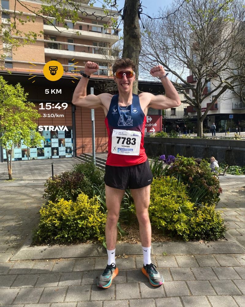 Yoann Perque après son record personnel sur 5 km en 15'49