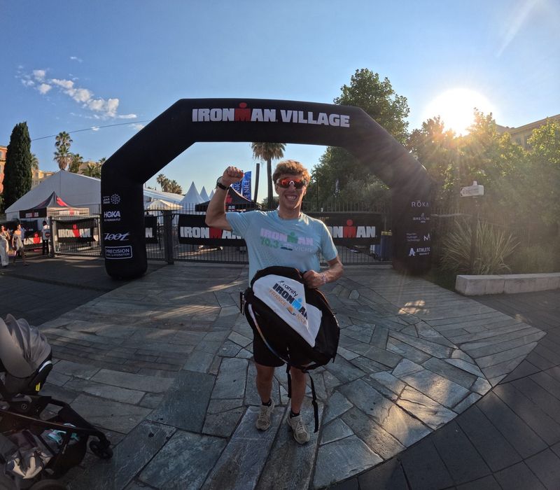 Yoann Perque à l'Ironman Village
